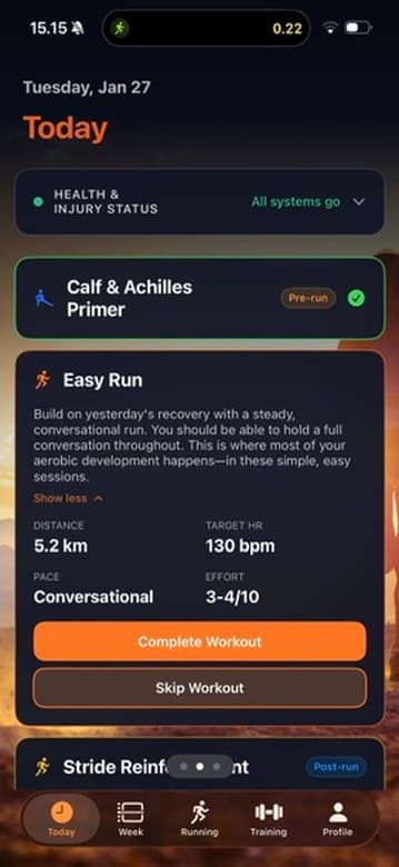Train on your wrist - phone